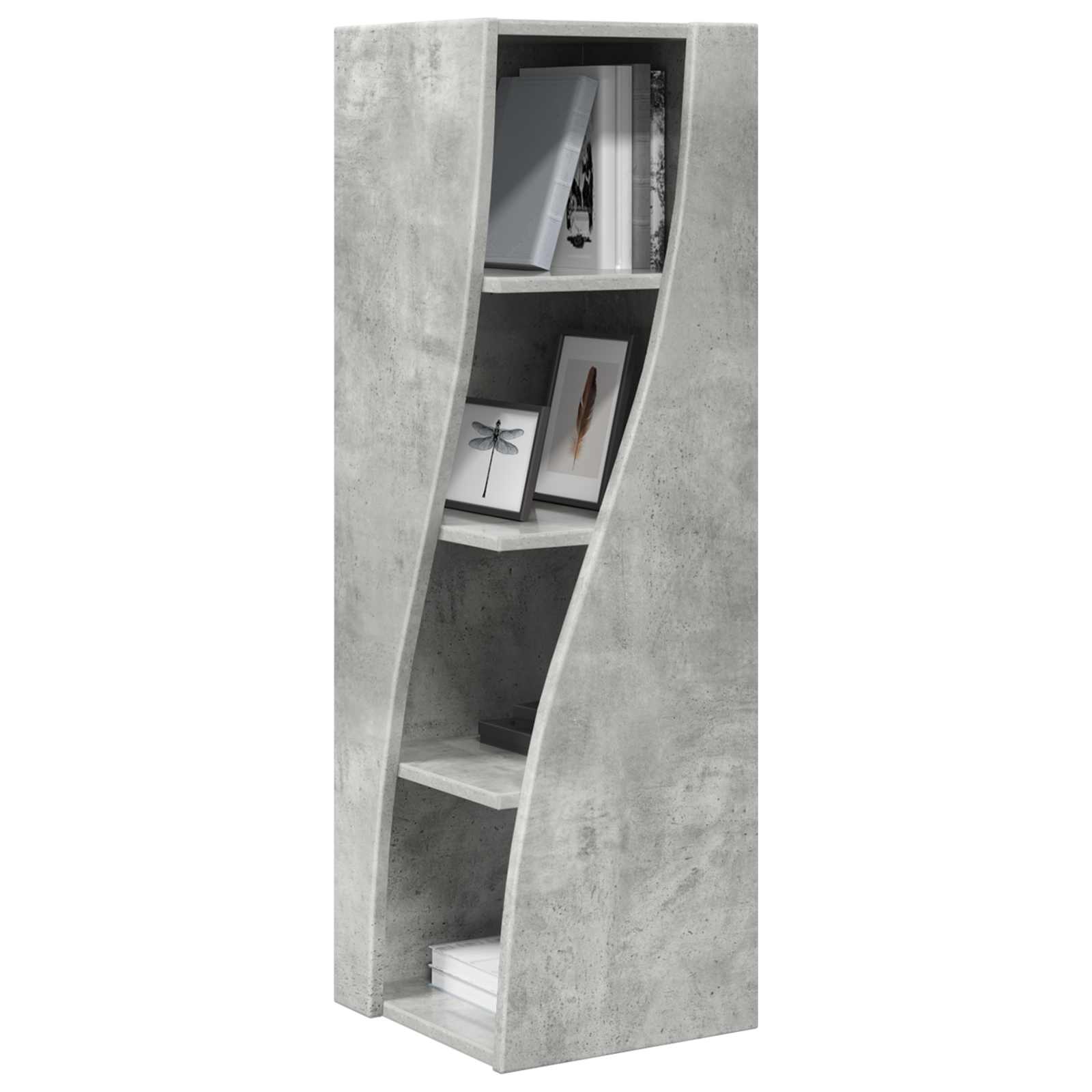 Meuble d'angle Gris béton 32x32x102cm Bois d'ingénierie
