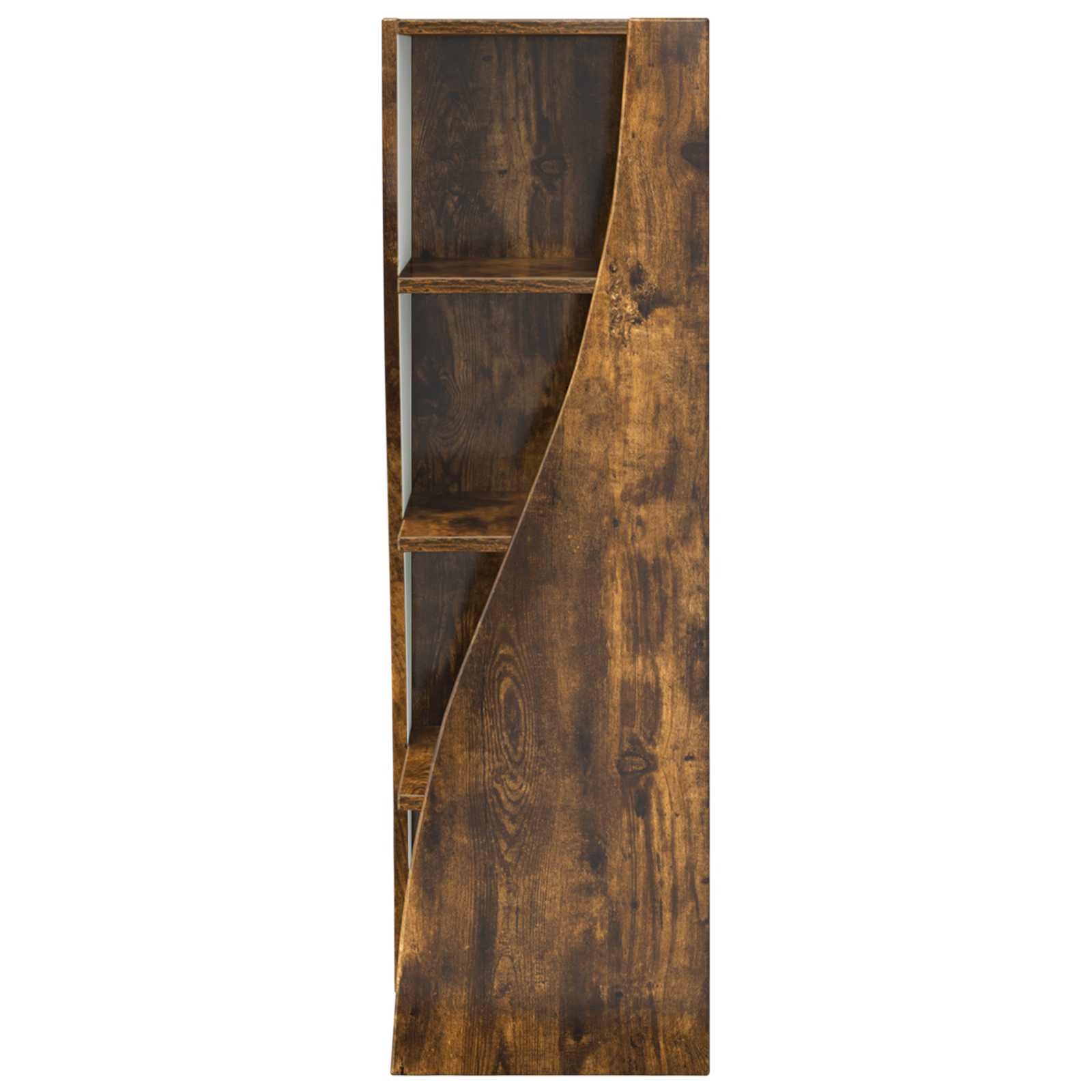 Meuble d'angle Chêne fumé 32x32x102cm Bois d'ingénierie