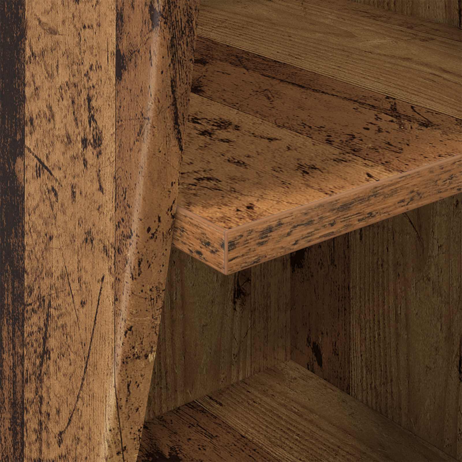 Meuble d'angle Bois ancien 32x32x102cm Bois d'ingénierie