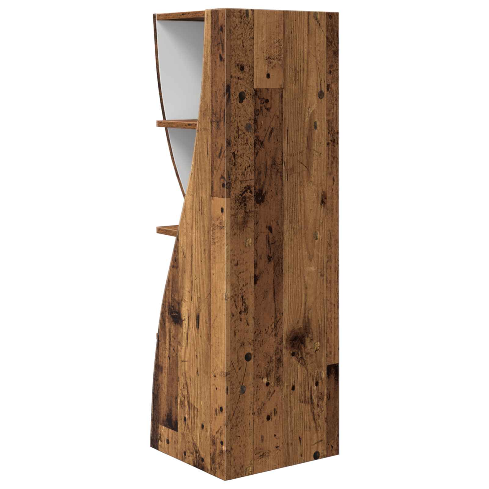 Meuble d'angle Bois ancien 32x32x102cm Bois d'ingénierie