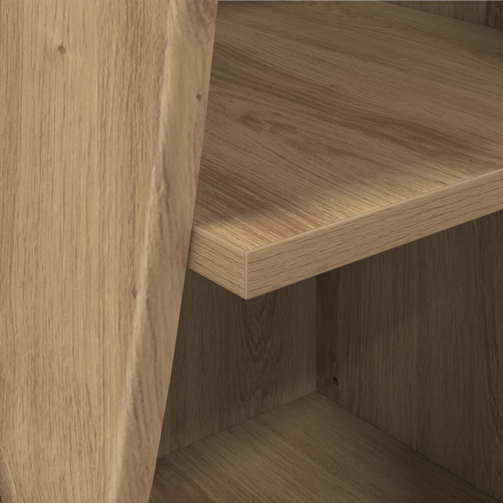 Meuble d'angle 32x32x102cm Bois d'ingénierie Chêne artisanal