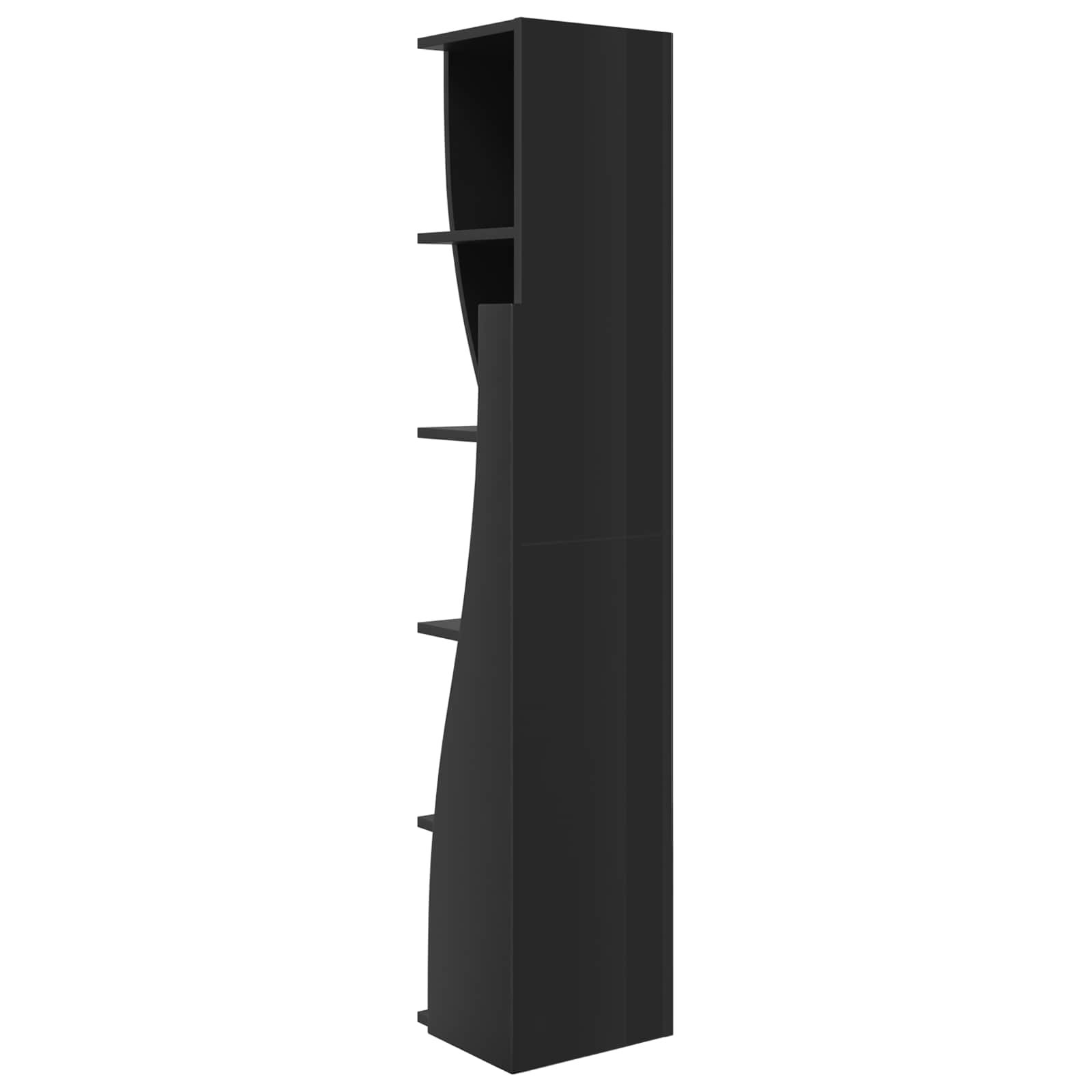 Meuble d'angle 27,5x27x140cm Bois d'ingénierie Noir
