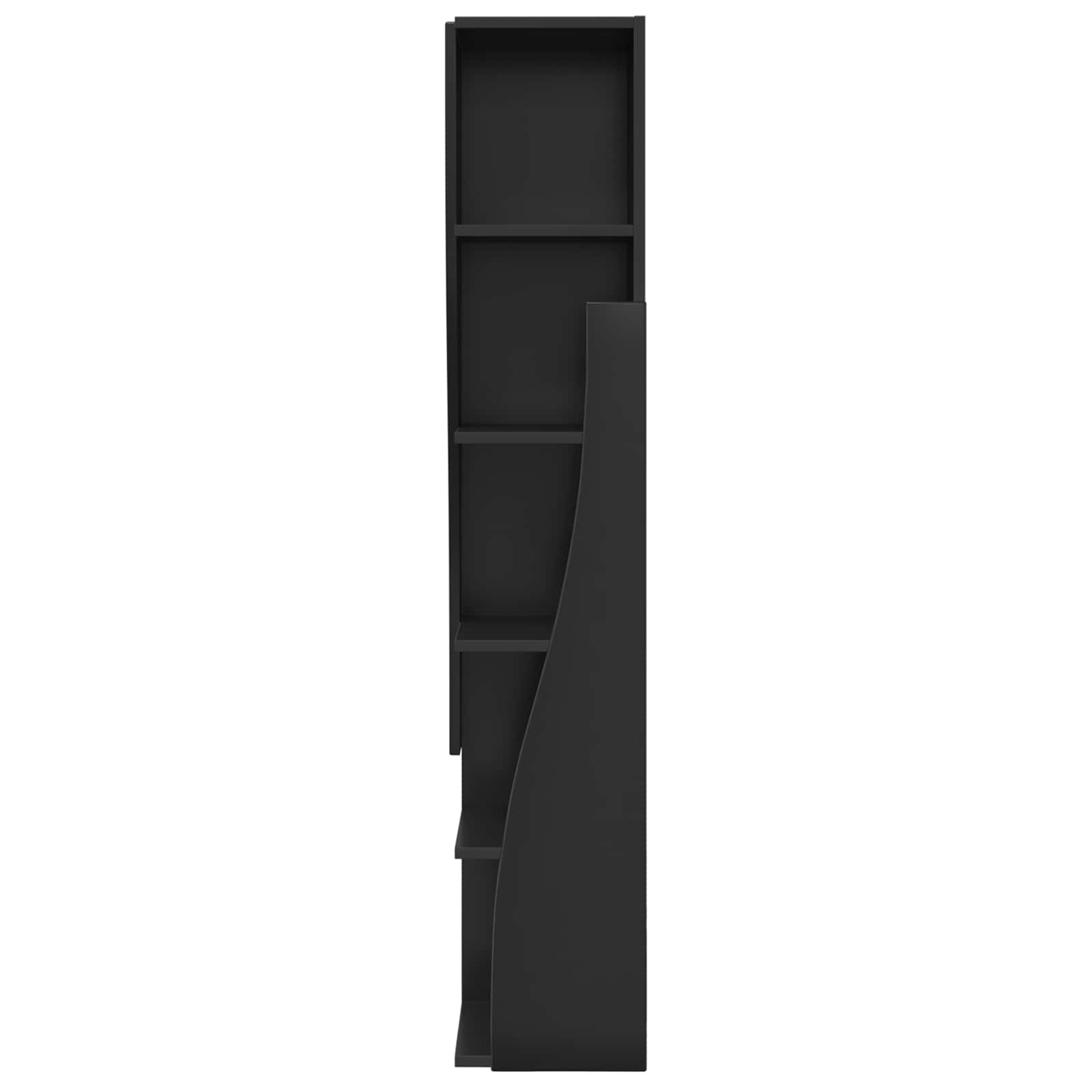 Meuble d'angle 27,5x27x140cm Bois d'ingénierie Noir