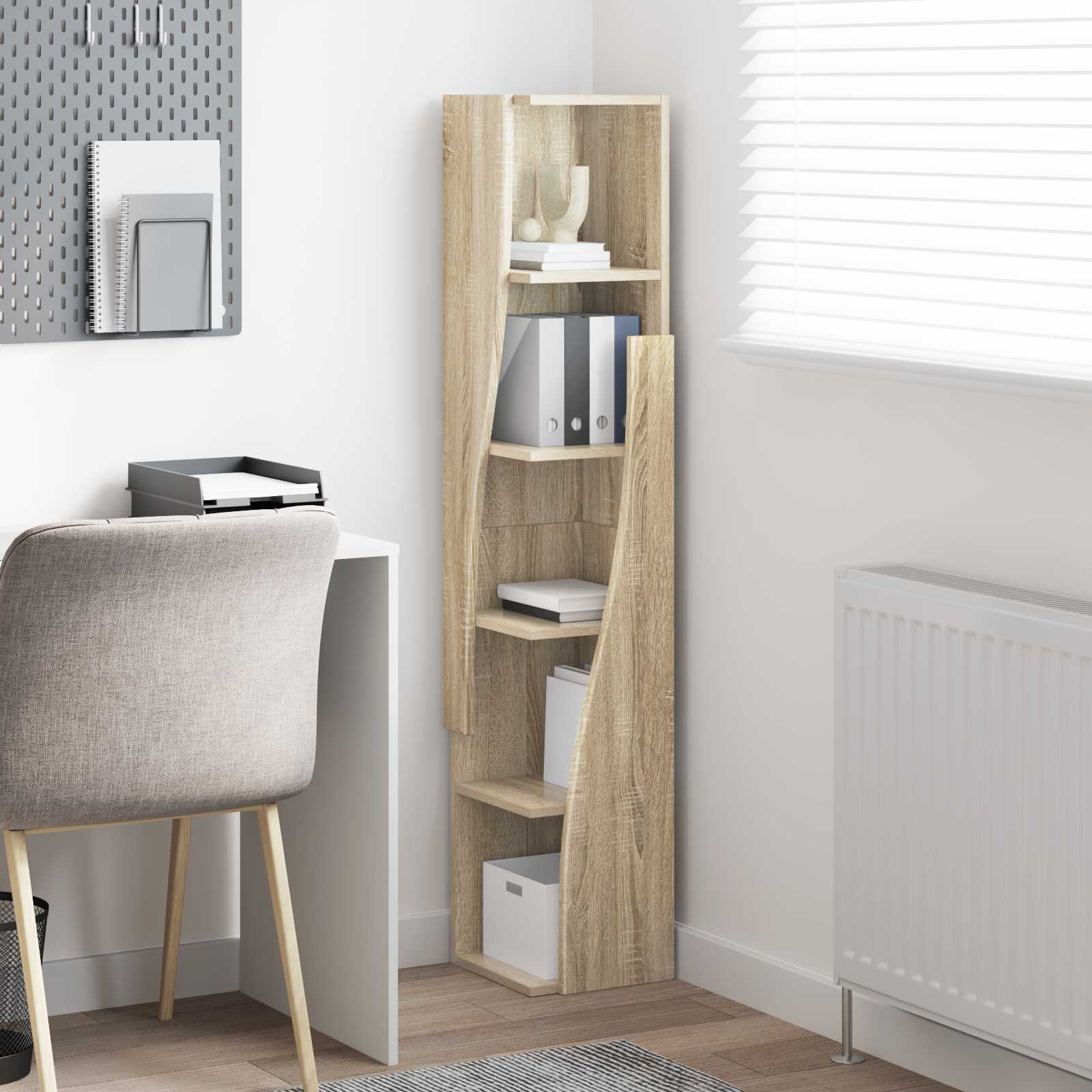 Meuble d'angle 27,5x27x140cm Bois d'ingénierie Chêne Sonoma