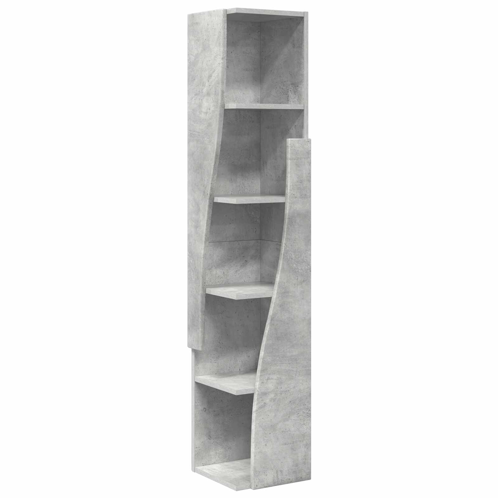 Meuble d'angle 27,5x27x140cm Bois d'ingénierie Gris béton - XIOS