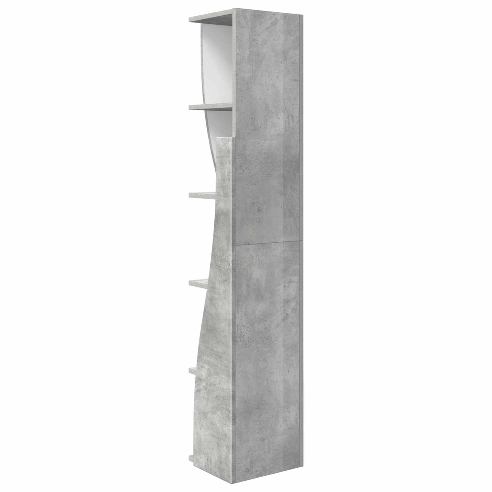 Meuble d'angle 27,5x27x140cm Bois d'ingénierie Gris béton - XIOS