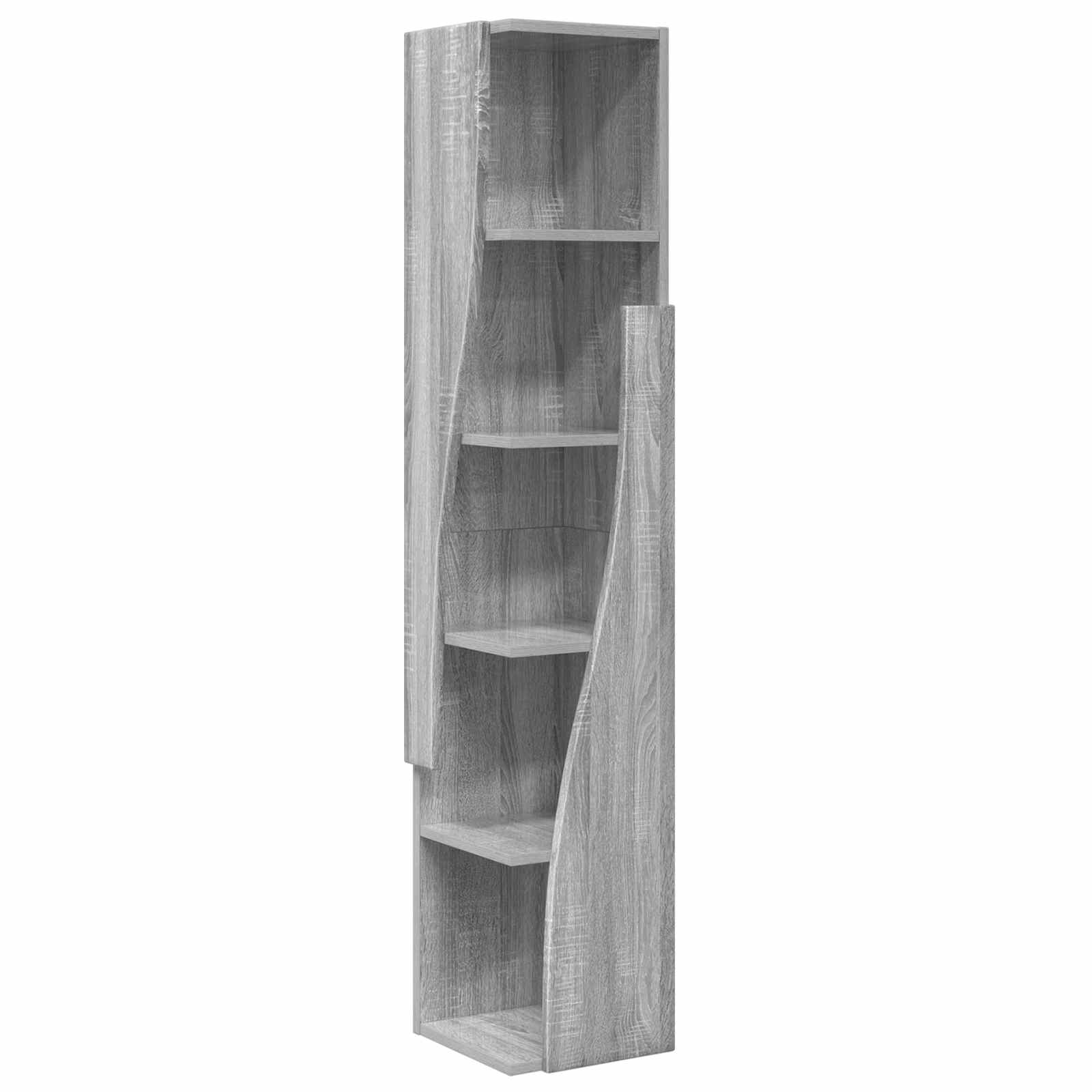Meuble d'angle 27,5x27x140cm Bois d'ingénierie Gris Sonoma
