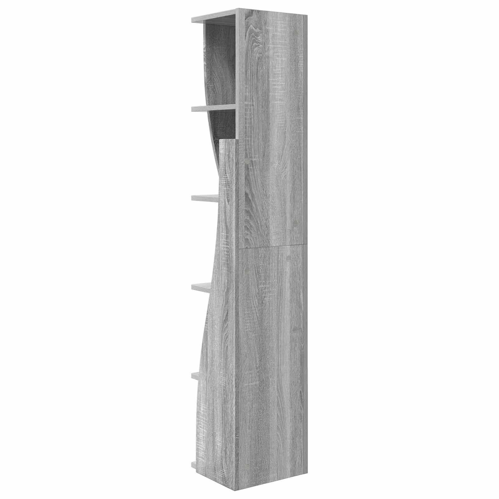 Meuble d'angle 27,5x27x140cm Bois d'ingénierie Gris Sonoma