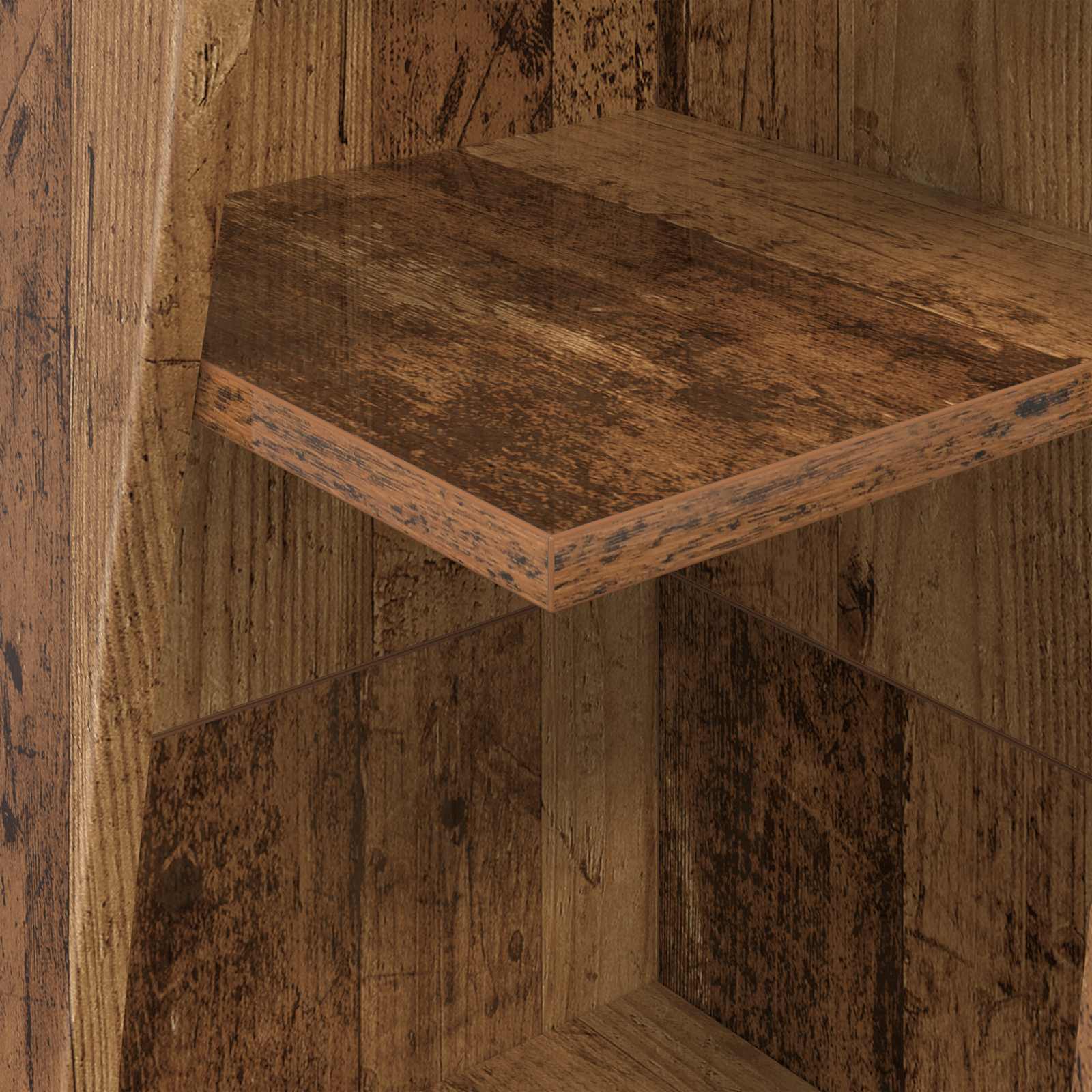 Meuble d'angle 27,5x27x140cm Bois d'ingénierie Bois ancien - XIOS