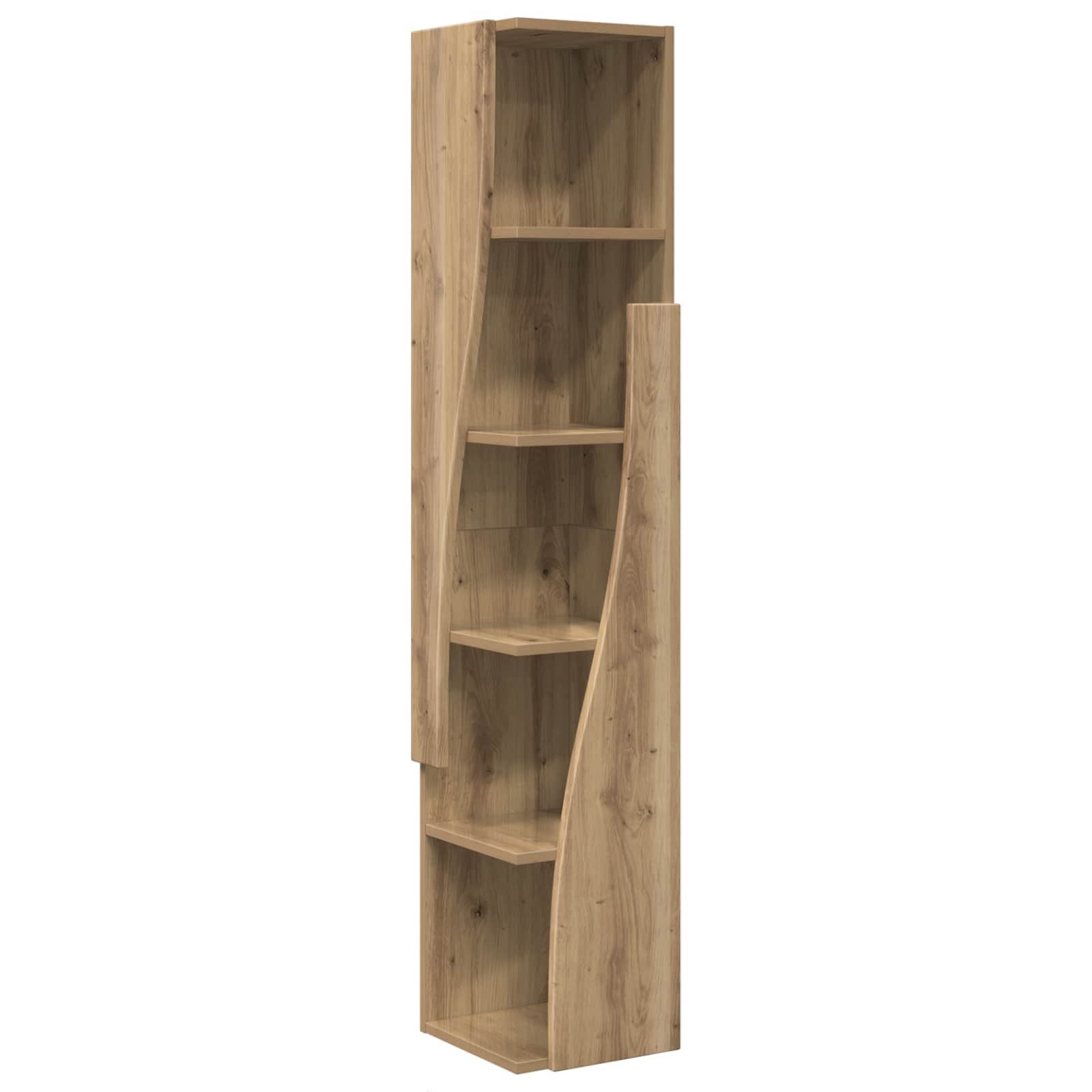 Meuble d'angle 27,5x27x140cm Bois d'ingénierie Chêne artisanal - XIOS