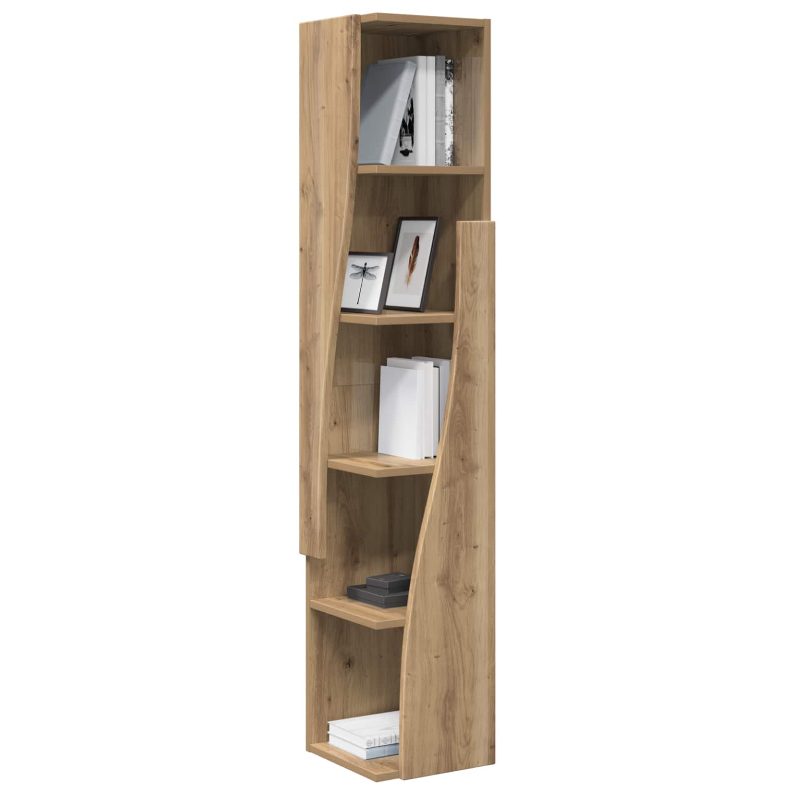 Meuble d'angle 27,5x27x140cm Bois d'ingénierie Chêne artisanal - XIOS