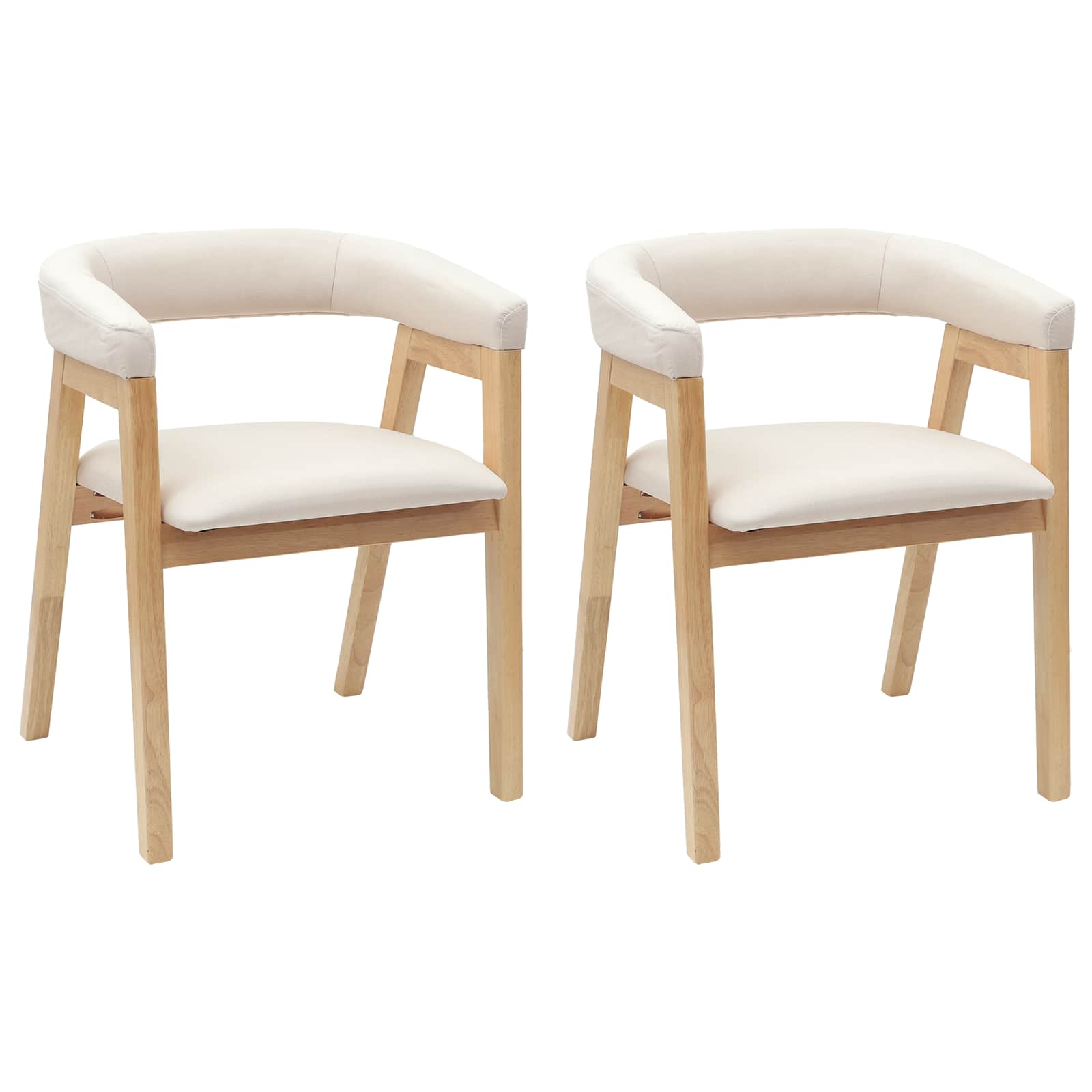 Chaises de salle à manger 2 pcs Naturel 54 x 57 x 73 cm - XIOS
