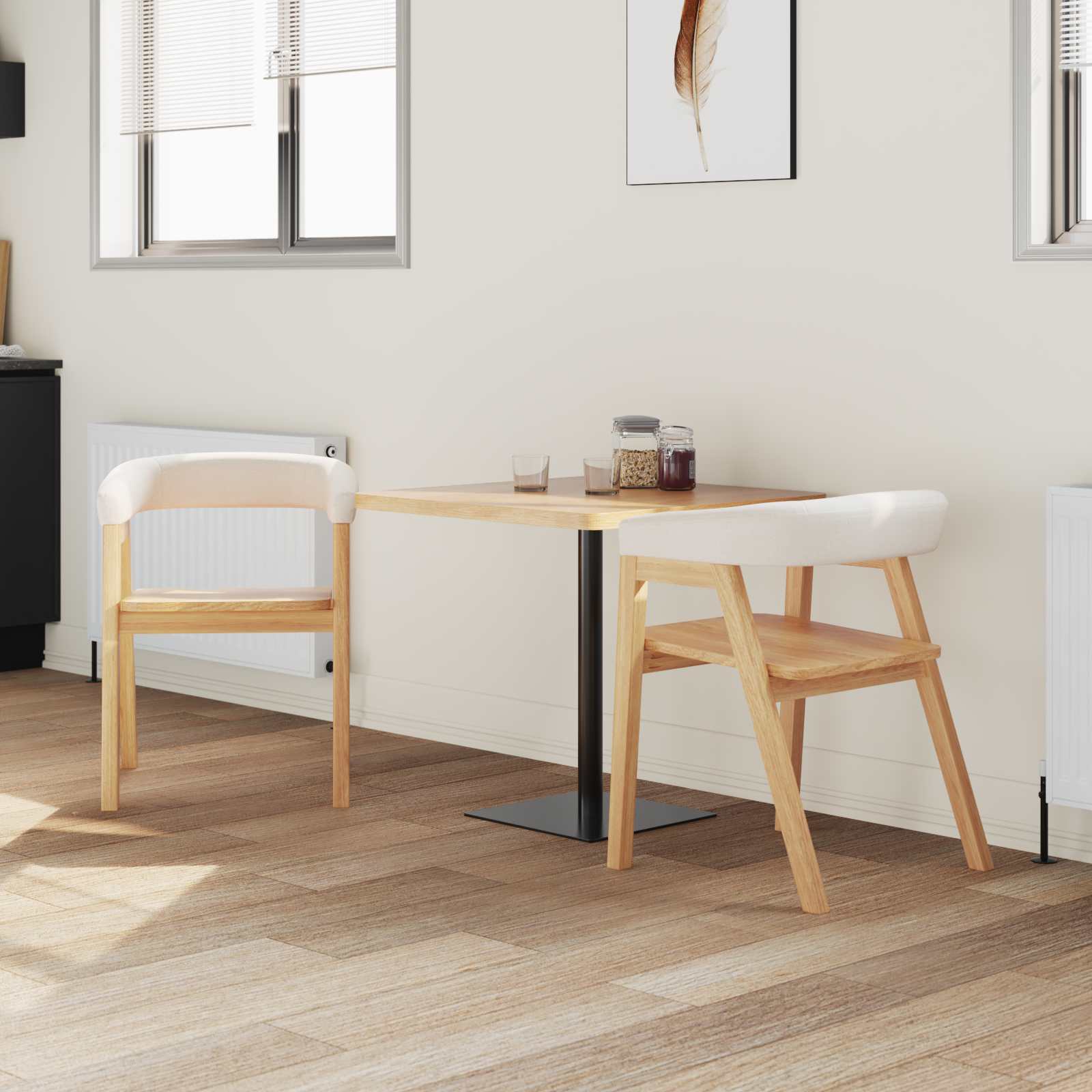 Chaises de salle à manger 2 pcs Naturel 54 x 57 x 73 cm - XIOS