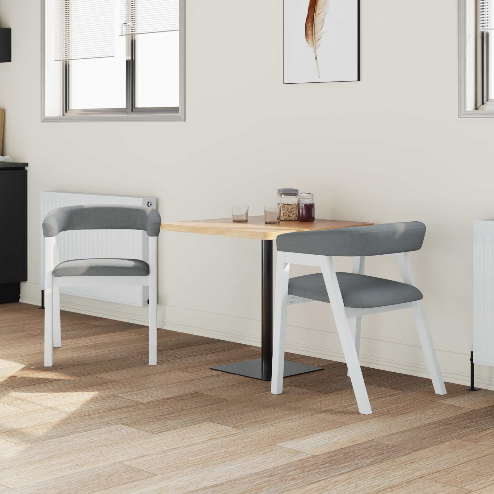 Chaises de salle à manger 2 pcs Blanc 54 x 57 x 73 cm - XIOS