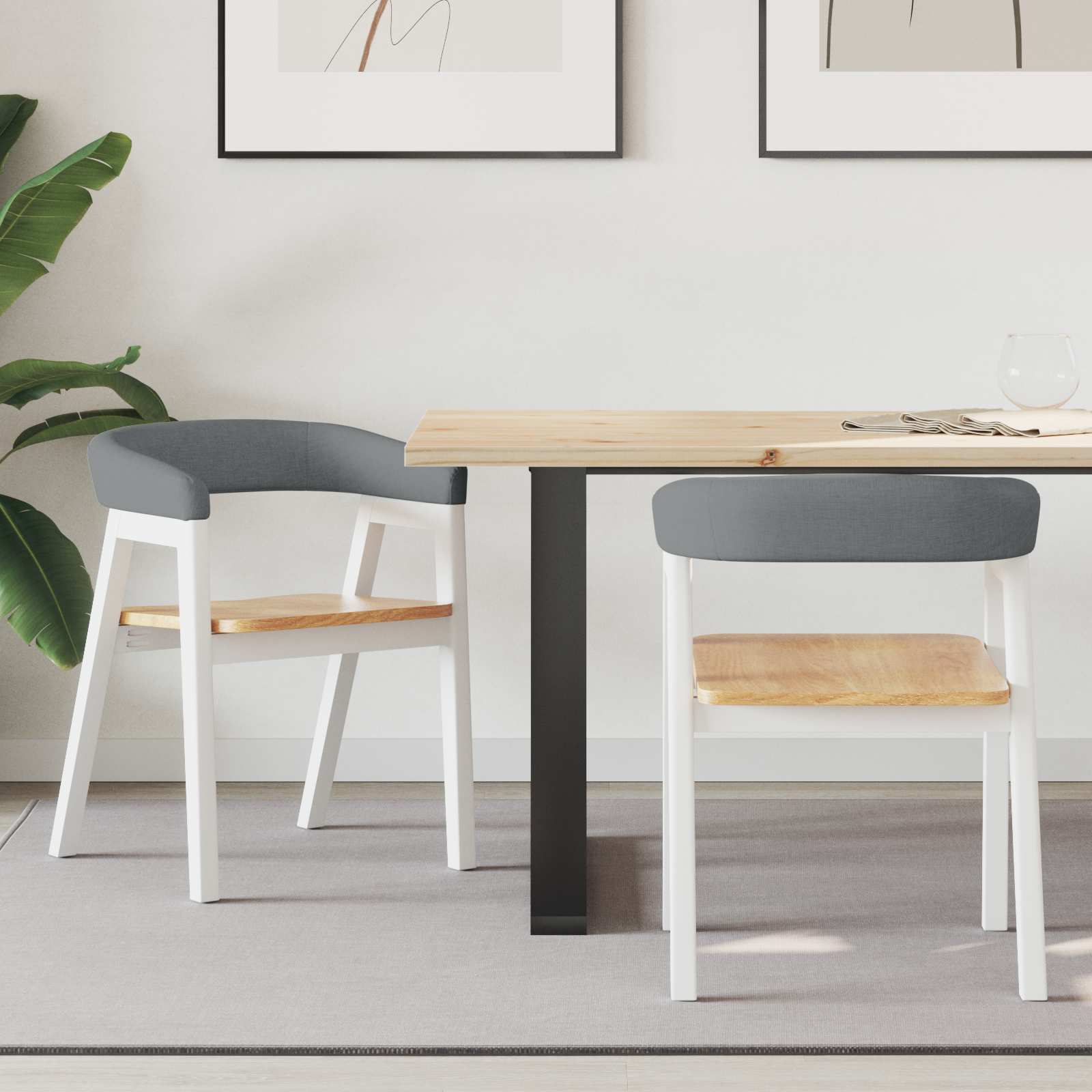 Chaises de salle à manger 2 pcs Blanc 54 x 57 x 73 cm - XIOS