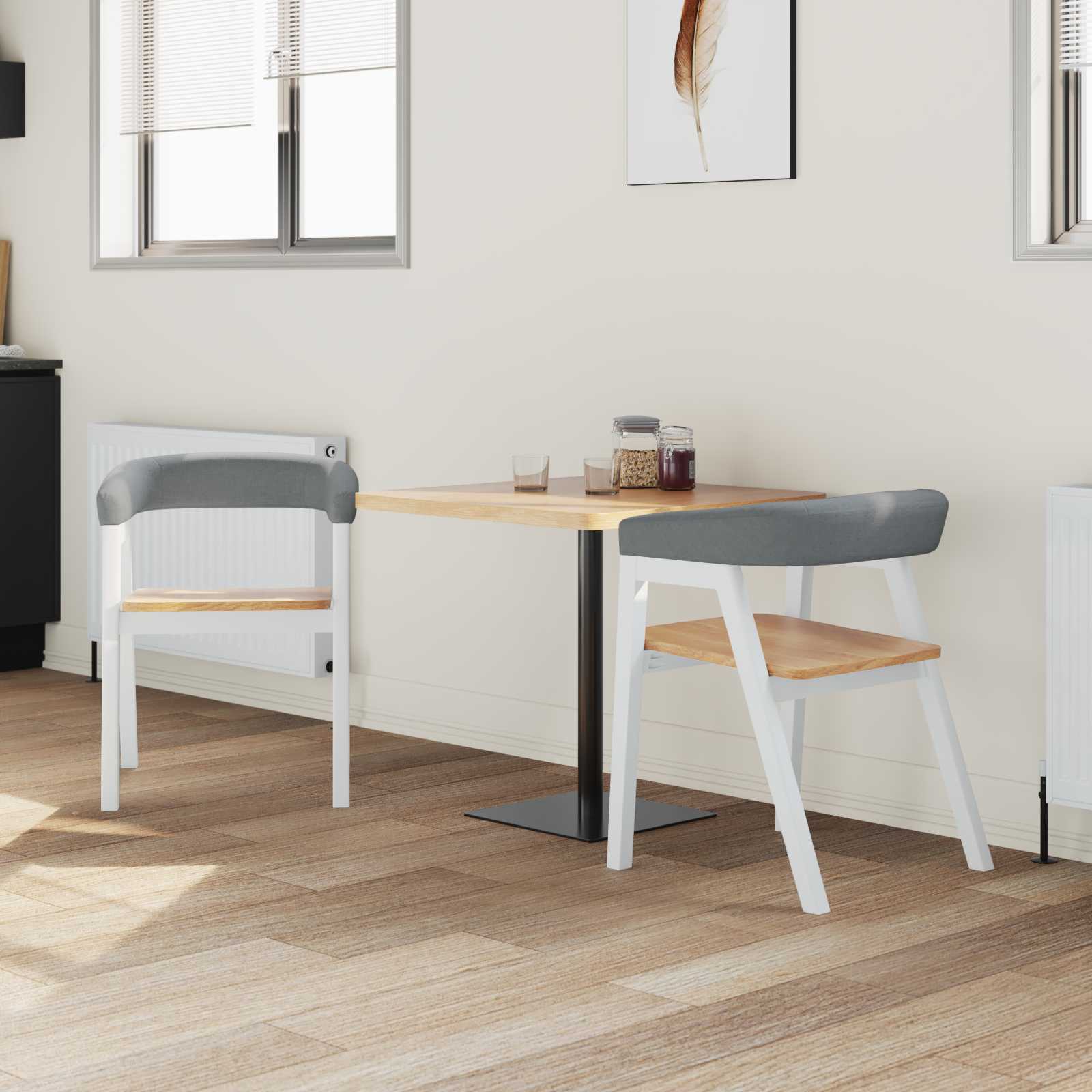 Chaises de salle à manger 2 pcs Blanc 54 x 57 x 73 cm - XIOS