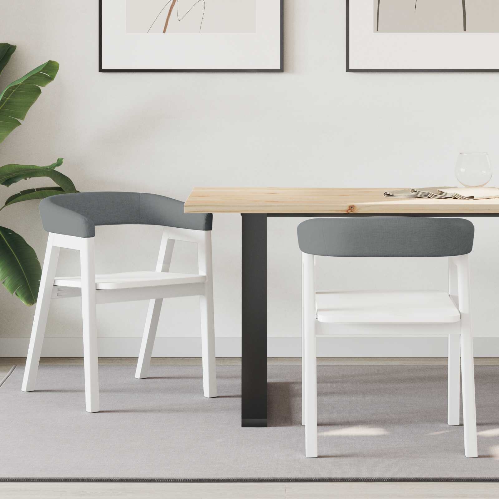 Chaises de salle à manger 2 pcs Blanc 54 x 57 x 73 cm - XIOS