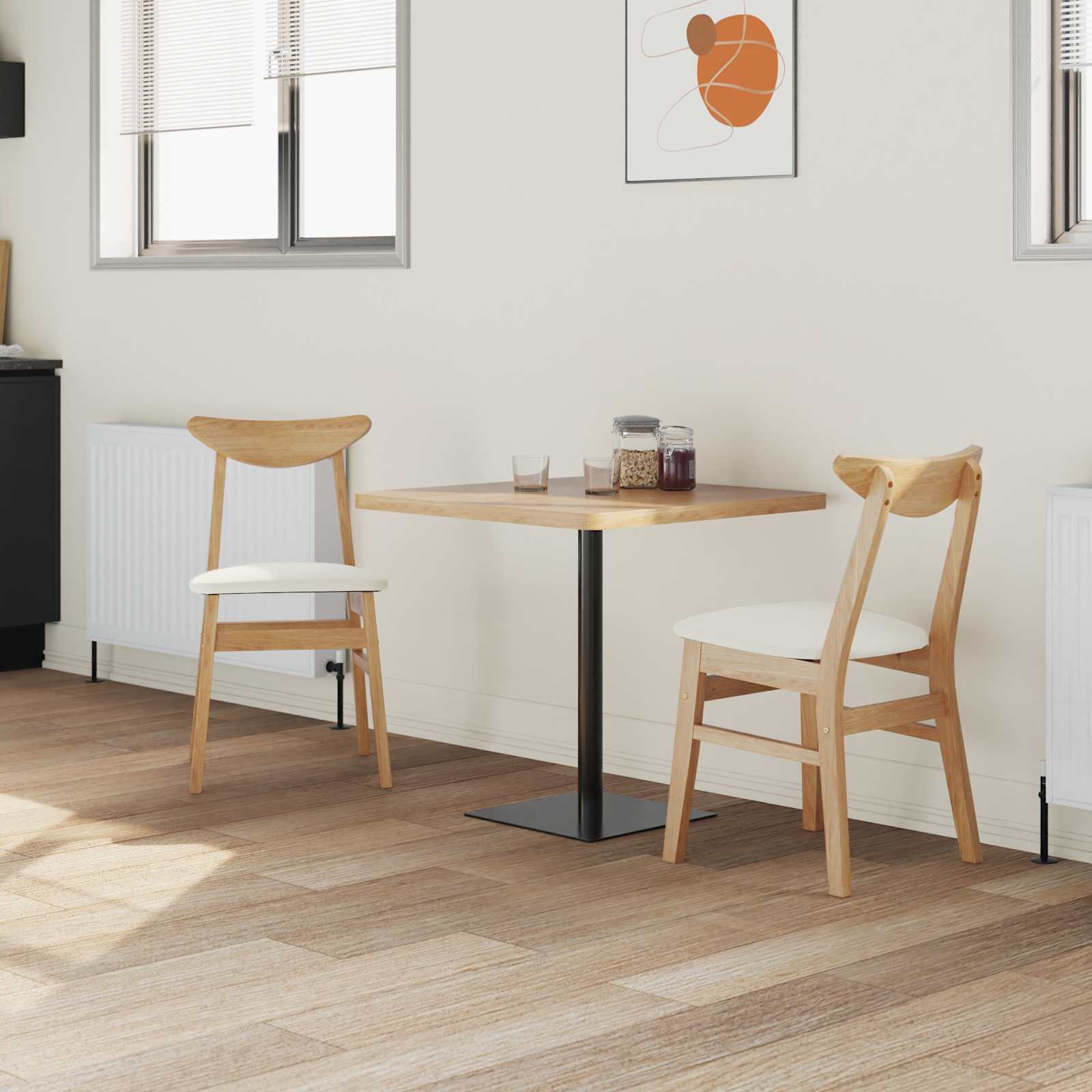 Chaises de salle à manger 2 pcs Naturel 42 x 47.5 x 81 cm - XIOS