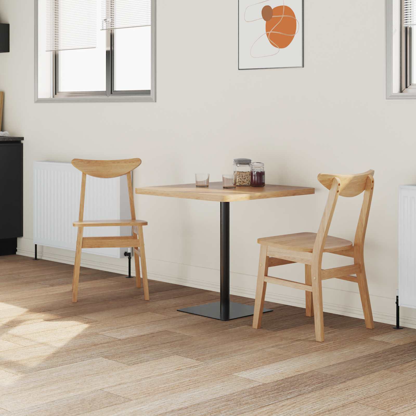 Chaises de salle à manger 2 pcs Naturel 42 x 47.5 x 81 cm - XIOS