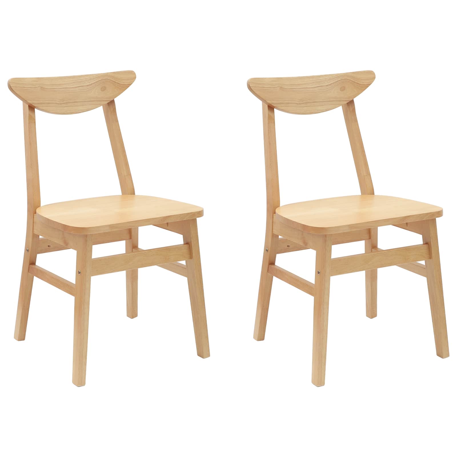 Chaises de salle à manger 2 pcs Naturel 42 x 47.5 x 81 cm - XIOS