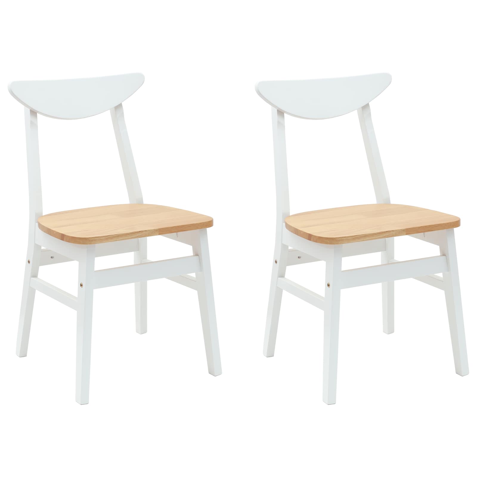 Chaises de salle à manger 2 pcs Blanc 42 x 47.5 x 81 cm - XIOS