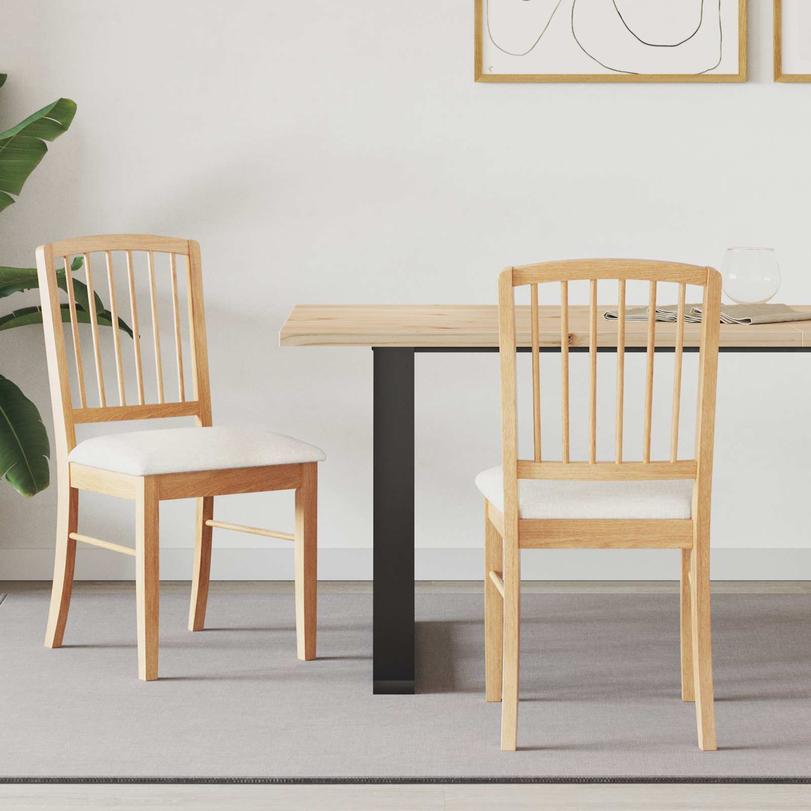 Chaises de salle à manger 2 pcs Naturel 50 x 52,5 x 91 cm - XIOS