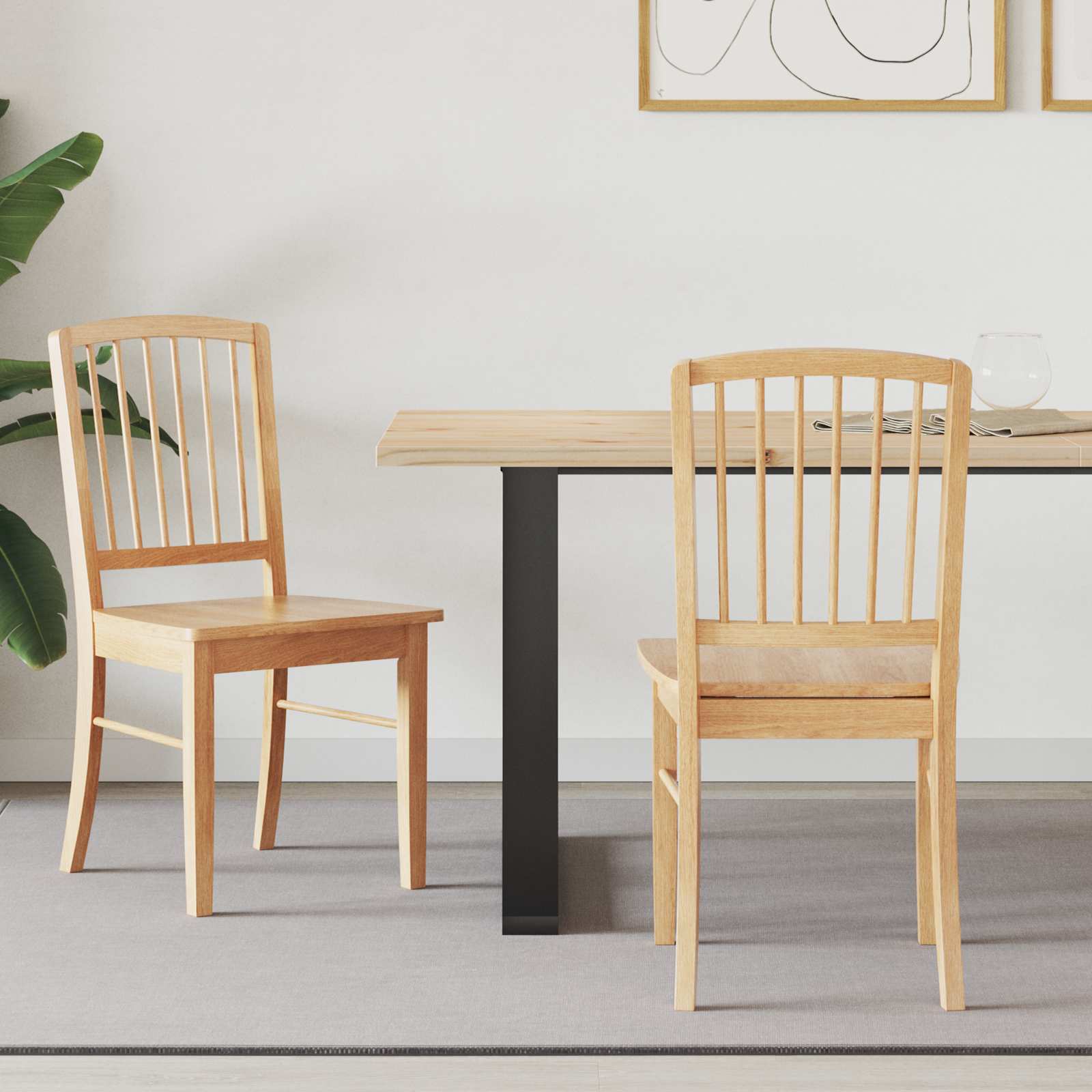 Chaises de salle à manger 2 pcs Naturel 50 x 52,5 x 91 cm - XIOS