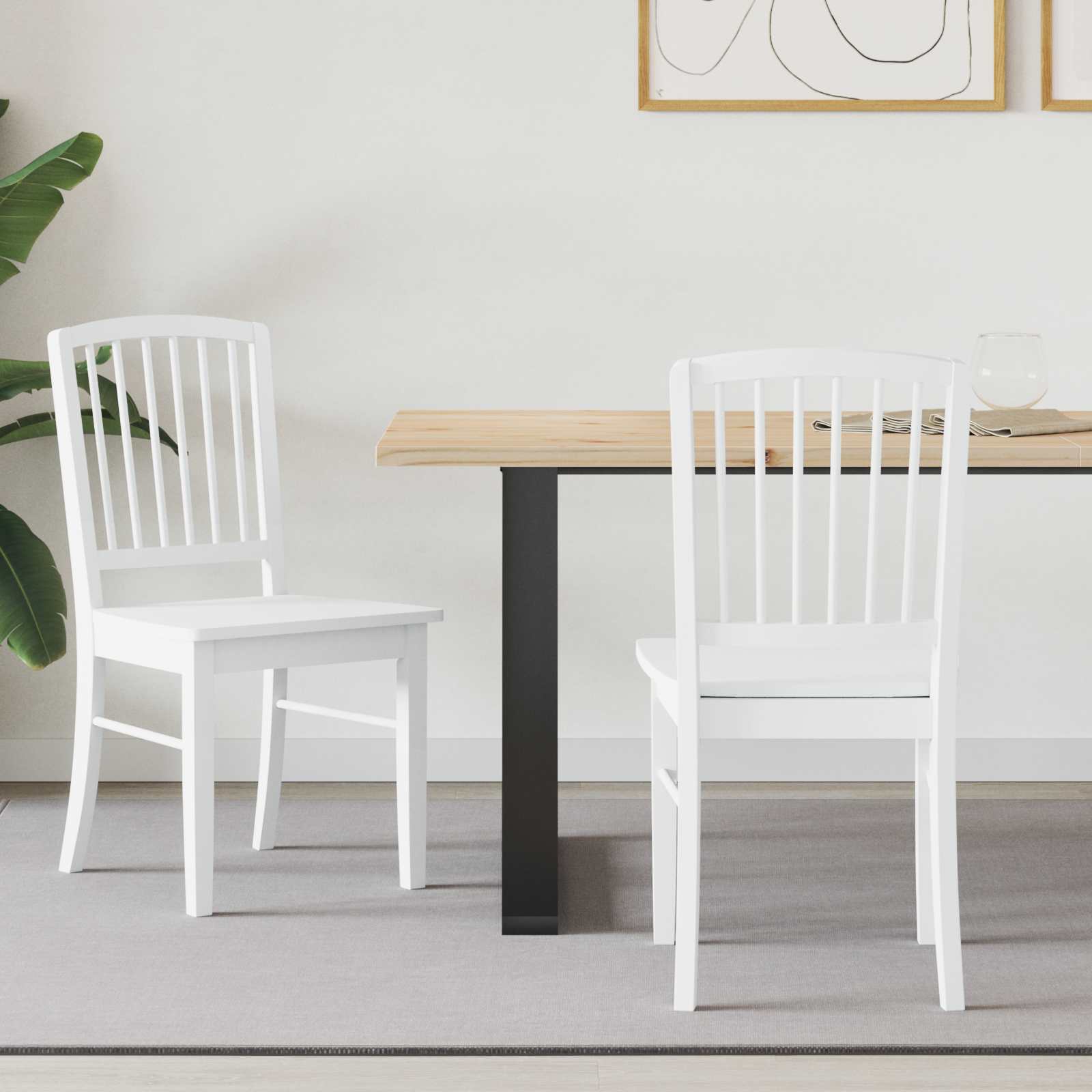 Chaises de salle à manger 2 pcs Blanc 50 x 52,5 x 91 cm - XIOS