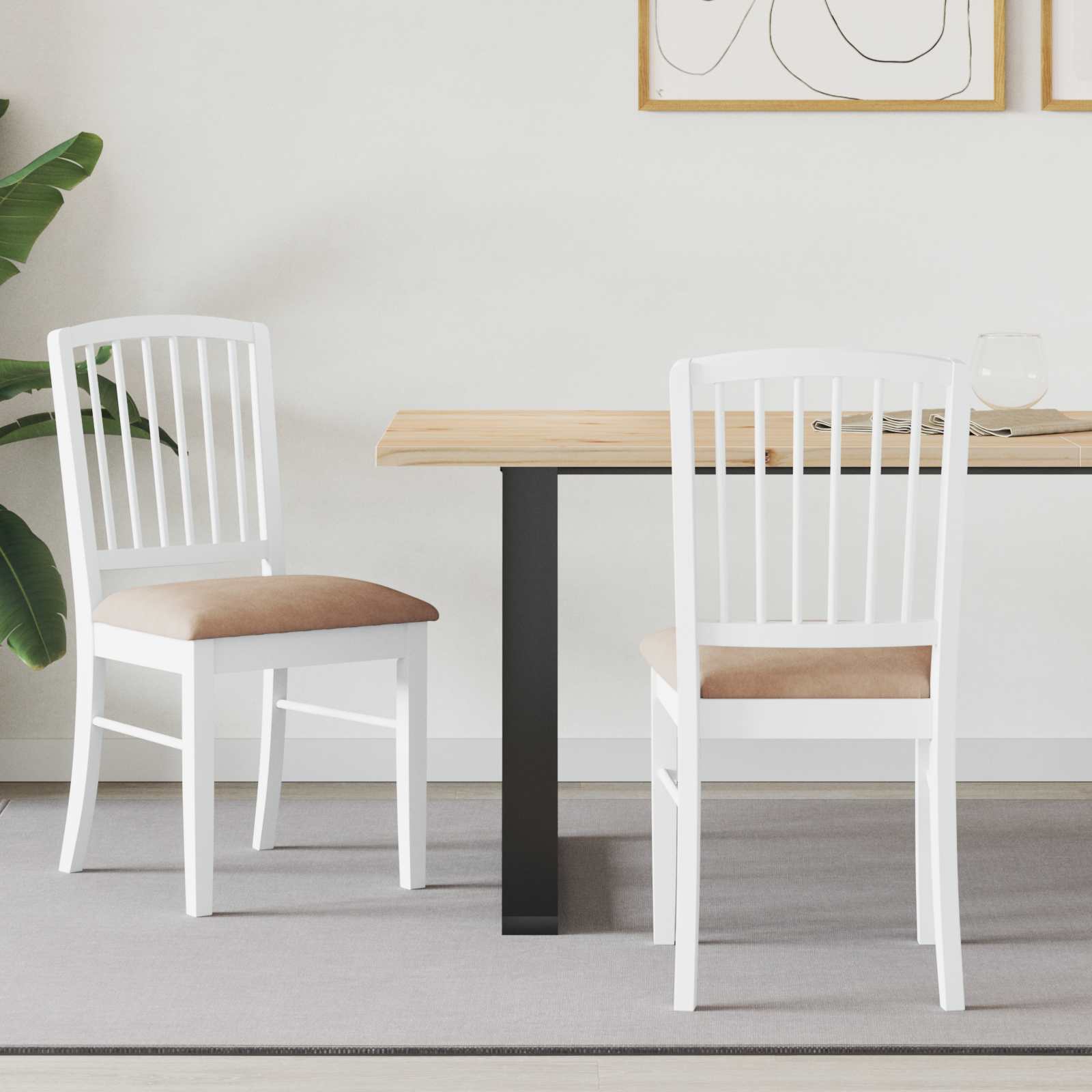 Chaises de salle à manger 2 pcs Blanc 50 x 52,5 x 91 cm - XIOS