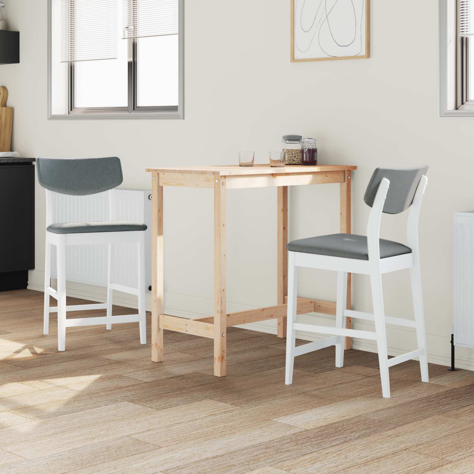 Chaises de salle à manger 2 pcs Blanc 48 x 49 x 95 cm - XIOS