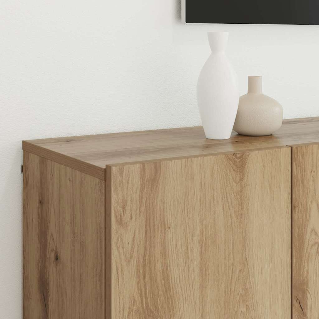 Unites TV 6 pc chêne artisanal Bois d'ingénierie