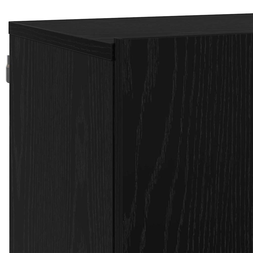 Unites TV Montage mural 6 pcs Chêne noir Bois d'ingénierie - XIOS