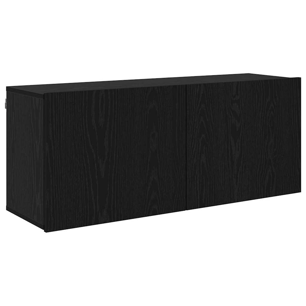 Unites TV Montage mural 6 pcs Chêne noir Bois d'ingénierie - XIOS