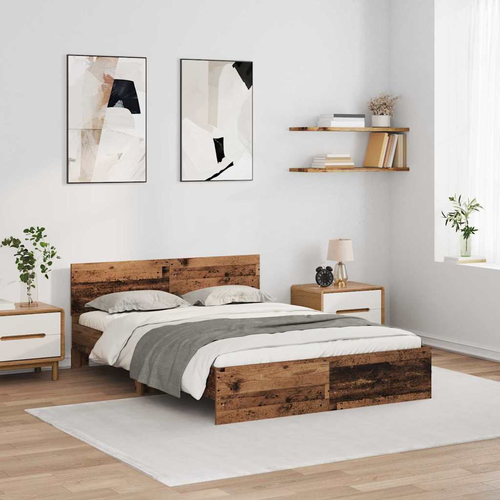 Cadre de lit Bois Ancien 140 x 190 cm Bois d'ingénierie - XIOS