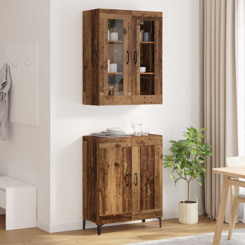 Haut Armoire Bois Ancien 69,5 x 34 x 180 cm Bois d'ingénierie - XIOS