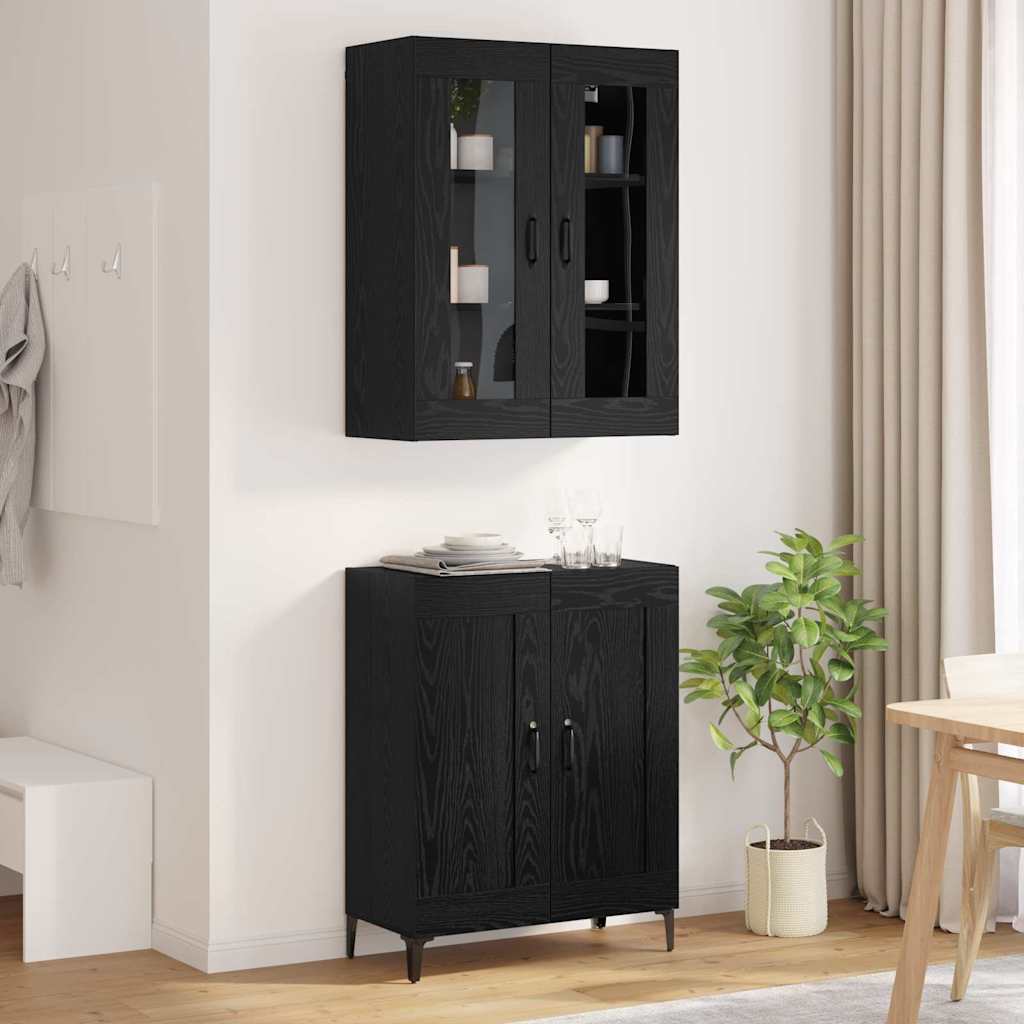 Haut Armoire Chêne noir 69,5 x 34 x 180 cm Bois d'ingénierie - XIOS