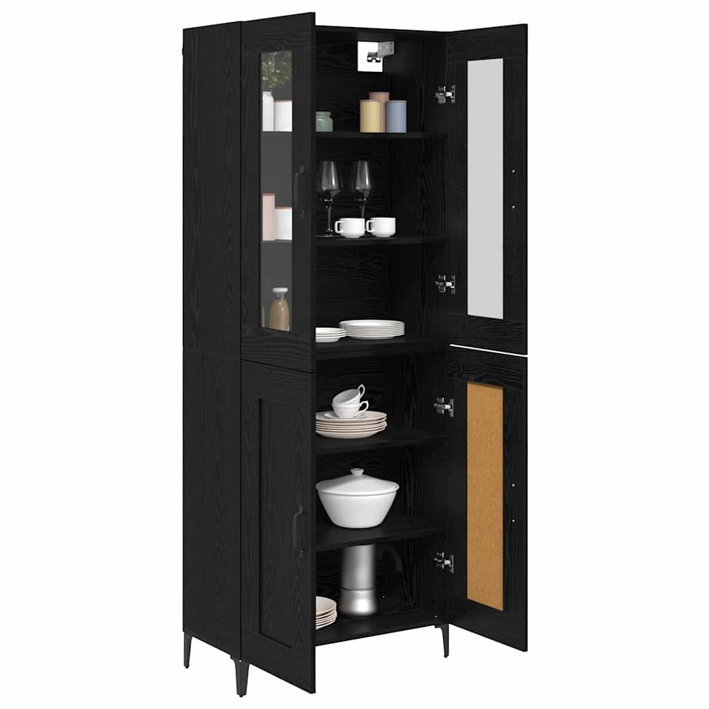 Haut Armoire Chêne noir 69,5 x 34 x 180 cm Bois d'ingénierie - XIOS