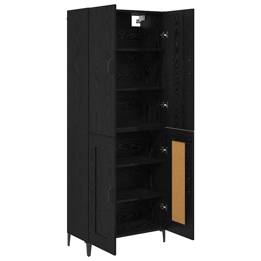 Haut Armoire Chêne noir 69,5 x 34 x 180 cm Bois d'ingénierie - XIOS