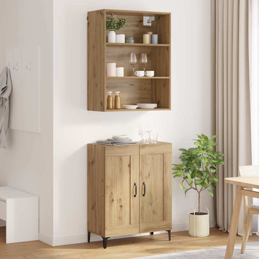 Haut Armoire 2 pc chêne artisanal 69,5 x 34 x 180 cm