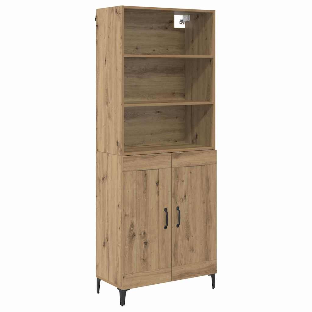 Haut Armoire 2 pc chêne artisanal 69,5 x 34 x 180 cm