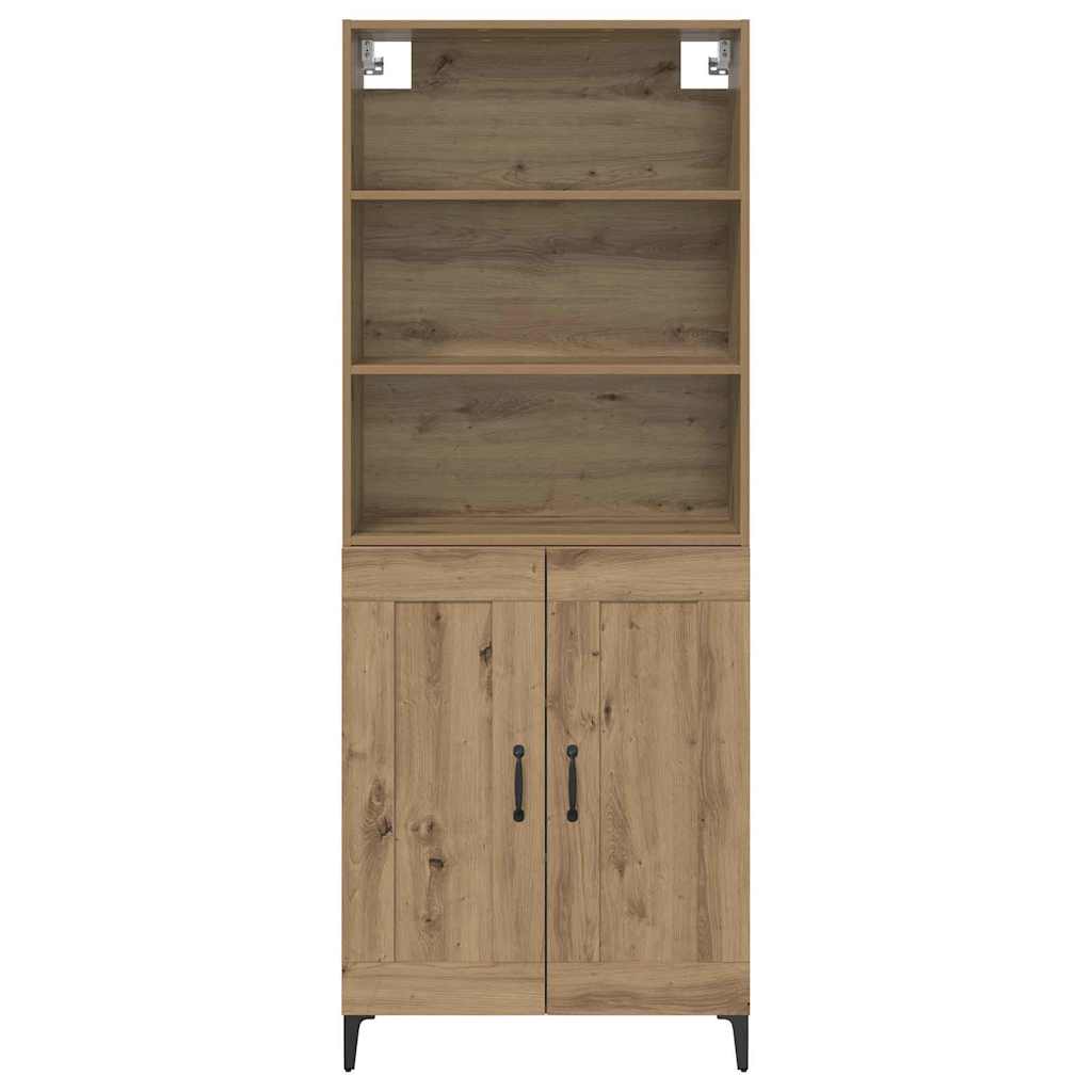 Haut Armoire 2 pc chêne artisanal 69,5 x 34 x 180 cm