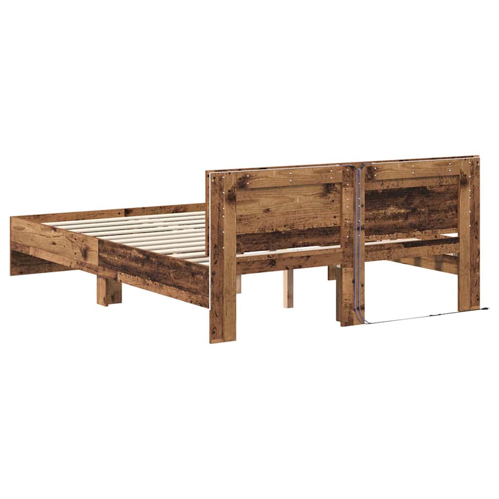Cadre de lit Bois Ancien 120 x 190 cm Bois d'ingénierie - XIOS