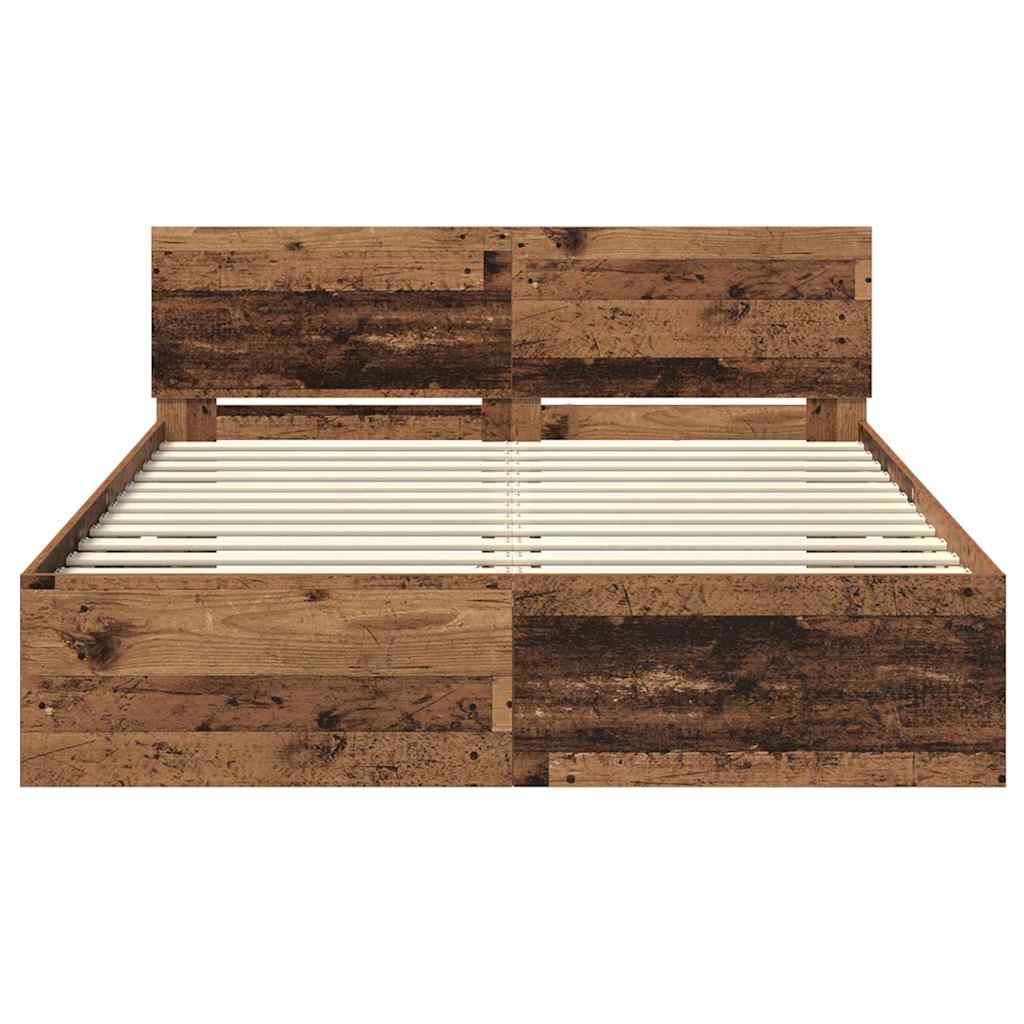 Cadre de lit Bois Ancien 120 x 190 cm Bois d'ingénierie - XIOS