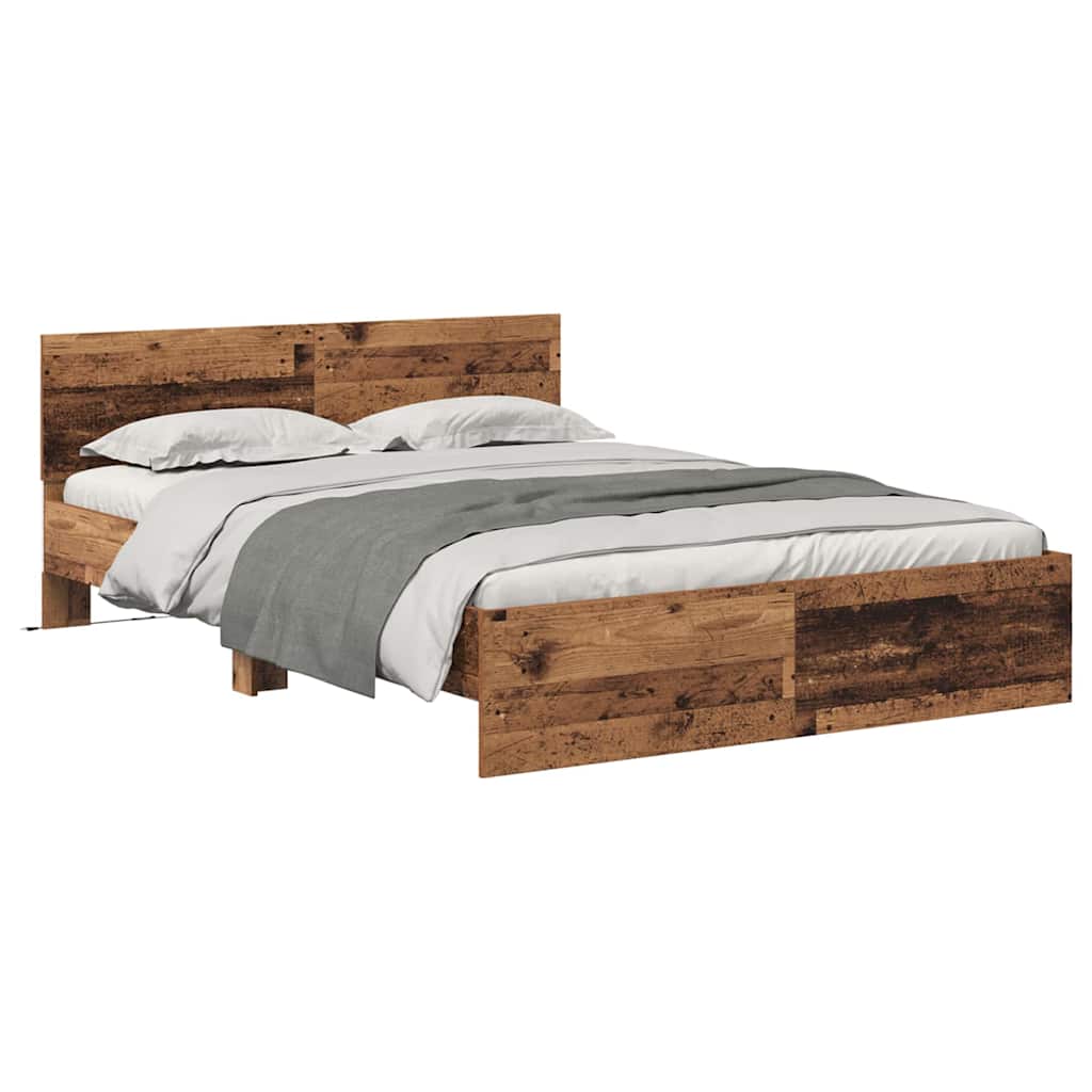 Cadre de lit Bois Ancien 120 x 190 cm Bois d'ingénierie - XIOS