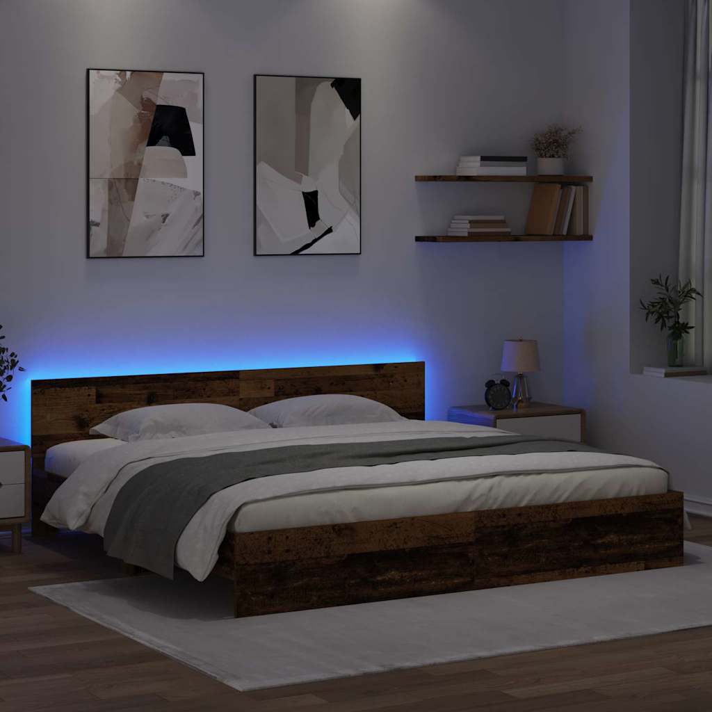 Cadre de lit Bois Ancien 180 x 200 cm Bois d'ingénierie - XIOS