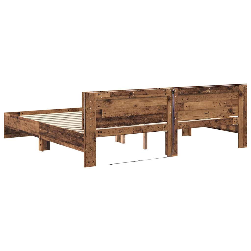 Cadre de lit Bois Ancien 180 x 200 cm Bois d'ingénierie - XIOS