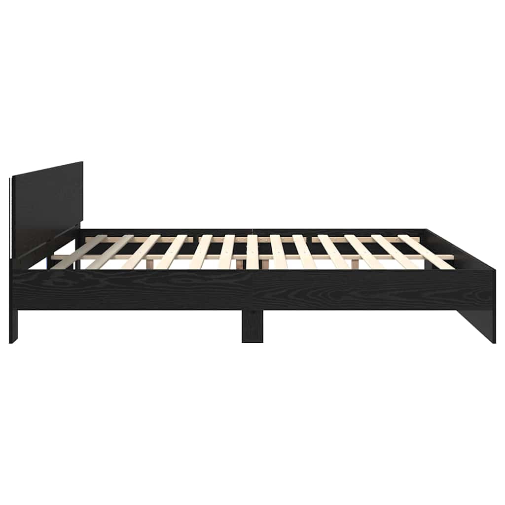 Cadre de lit Chêne noir 180 x 200 cm Bois d'ingénierie - XIOS