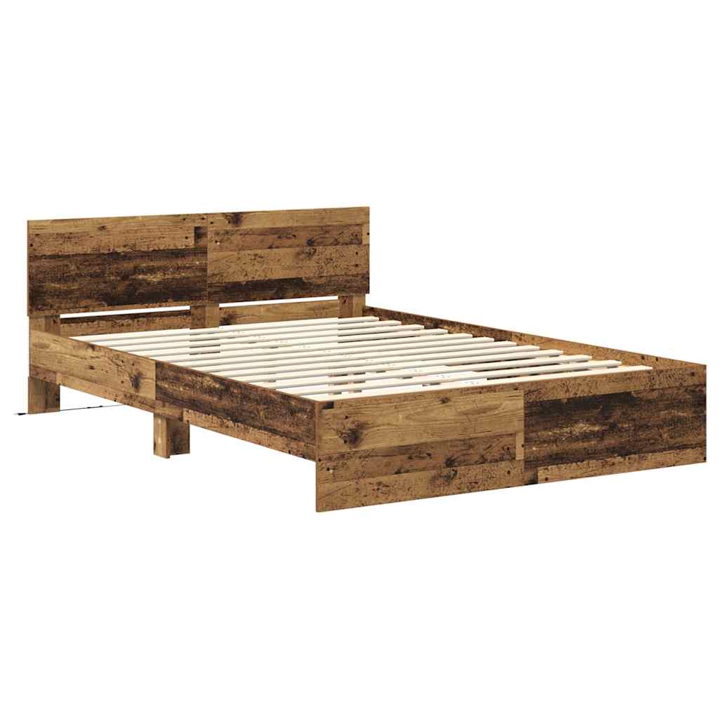 Cadre de lit Bois Ancien 160 x 200 cm Bois d'ingénierie - XIOS