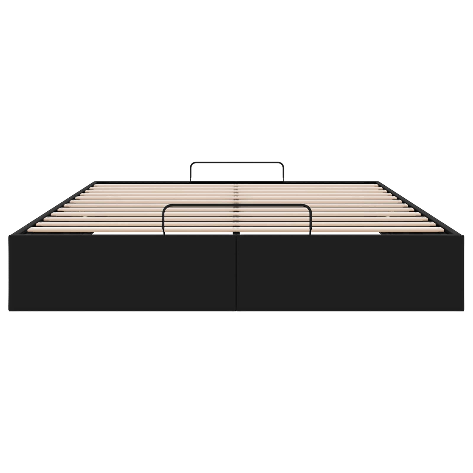 Cadre de lit ottoman Noir Lit double classique Simili cuir - XIOS