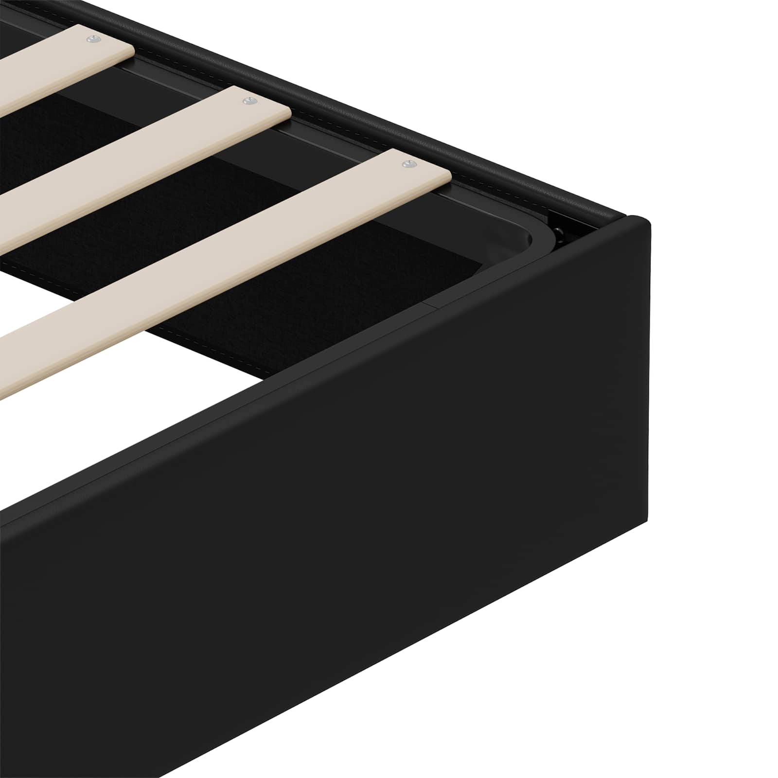 Cadre de lit ottoman Noir King size Simili cuir - XIOS